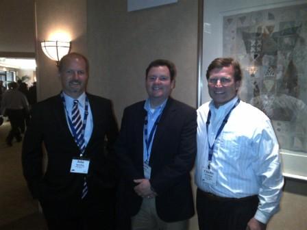 Mr. Sparling (left), Mr. King (middle) and Mr. O'Connor (right) after the presentation was successfully completed