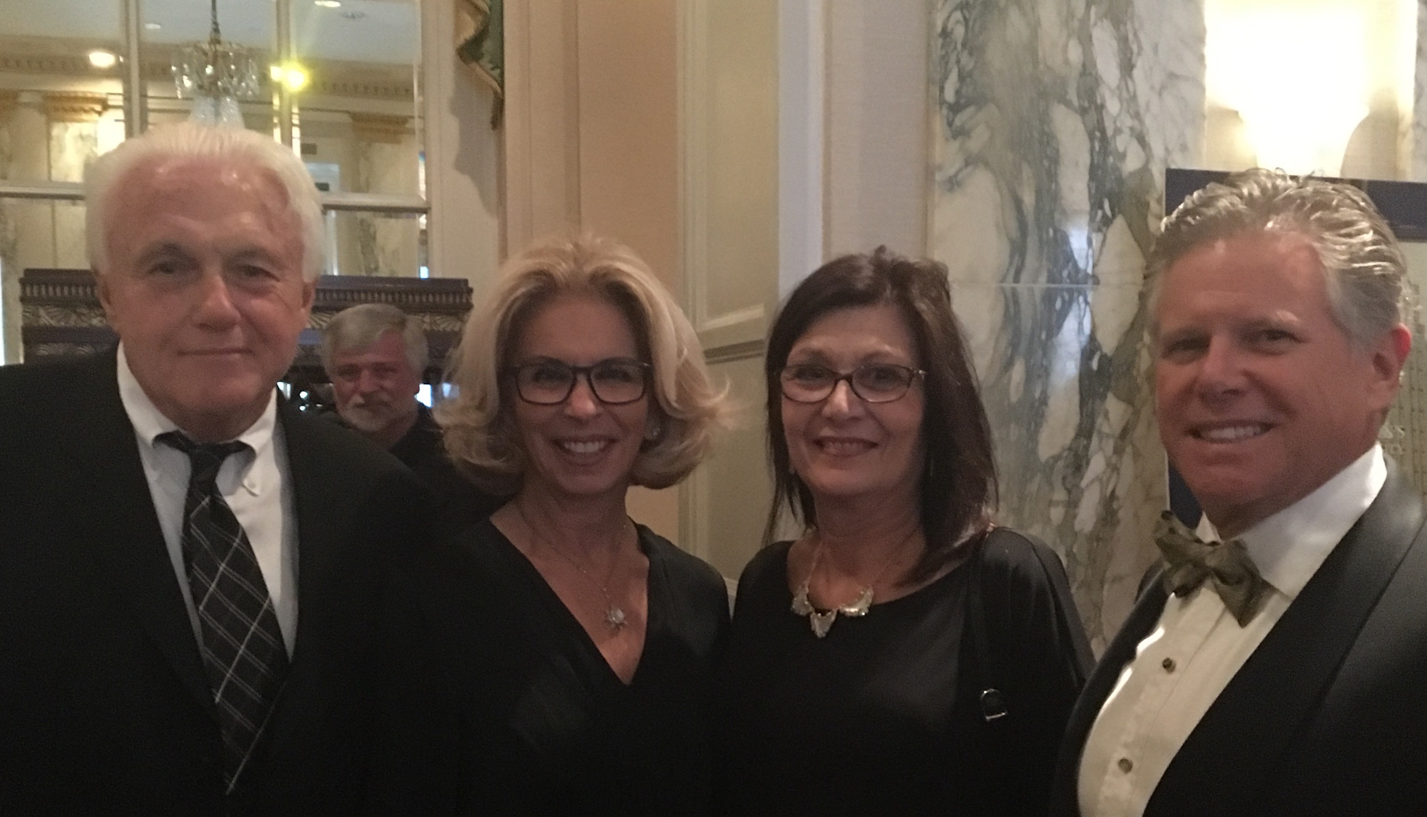 Bud London meets with New York State’s Chief Judge Janet DiFiore and the Honorable Helene Sacco and the Honorable George Sacco at the St. John’s 90th Anniversary Gala.